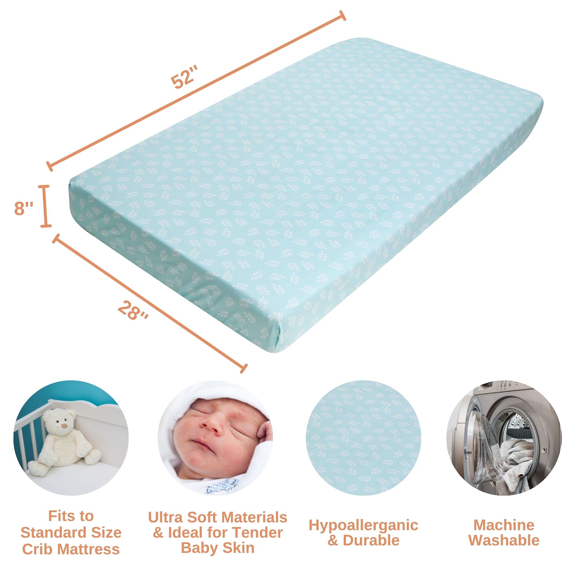 Baby Bees Juego de ropa de cama de cuna de safari de animales de 4 piezas para niños y niñas | Juego de ropa de cama de bebé, sábana de cuna, edredón, volantes antipolvo para cuna de tamaño estándar