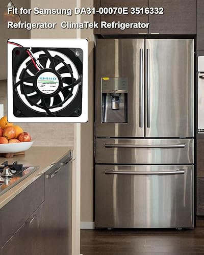 Miniatura 2 de EMIHO Repuesto del motor del ventilador de la máquina de hielo DA31-00070E U66R12MS1AB-52K09 para refrigerador Samsung ClimaTek, reemplazo 3516332