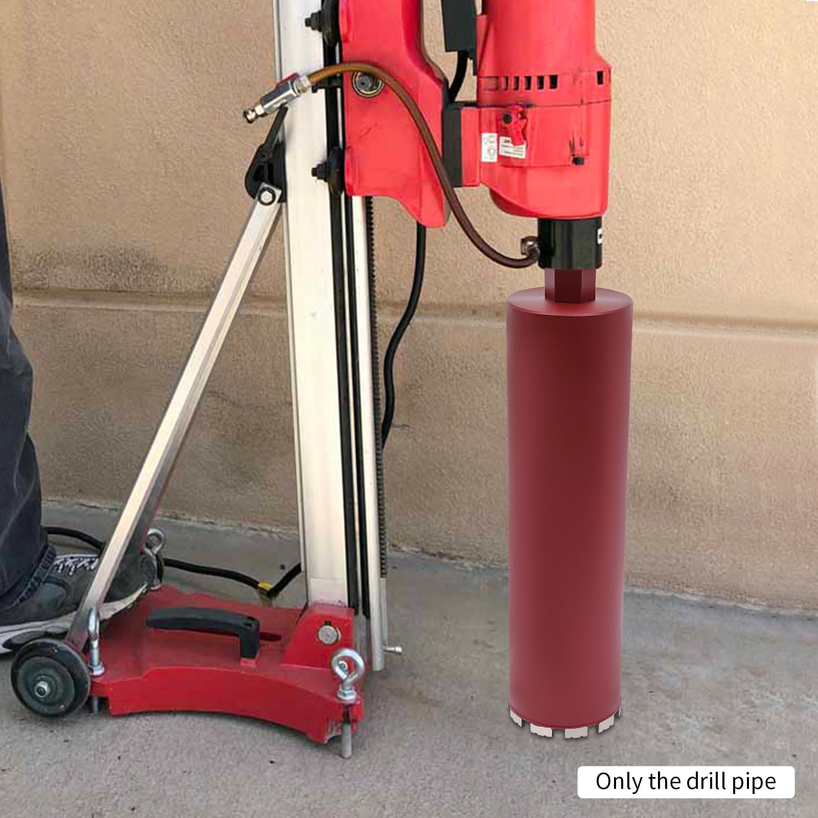 Trapano a nucleo manuale 112 mm su supporto centrale inclinabile, lunghezza utile 410 mm, trapano per lattine per l'installazione di cappe, scatole elettriche, aperture per tubi