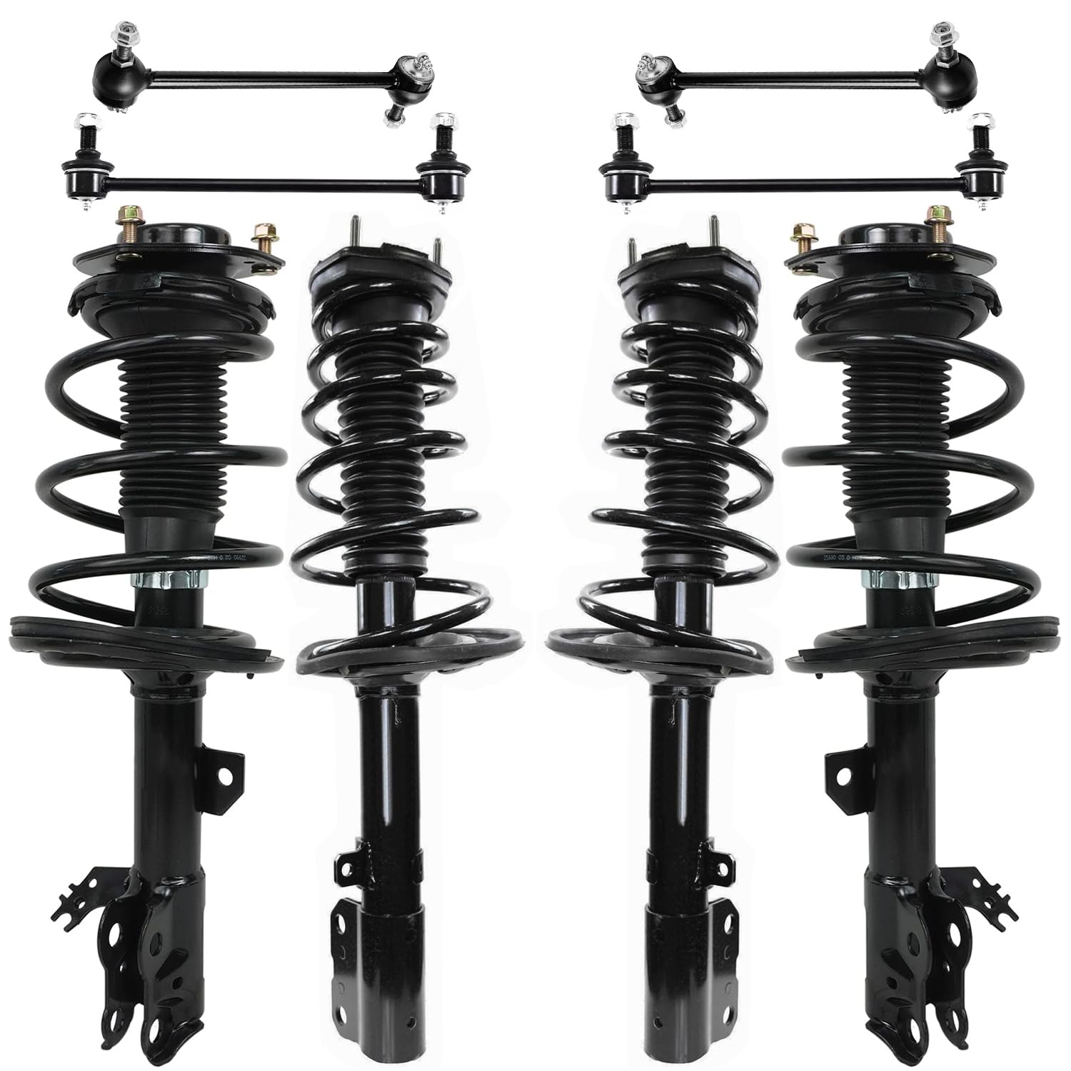 Detroit Axle - 8pc Front Rear Struts Sway Bar Links for Toyota 12-17 Camry