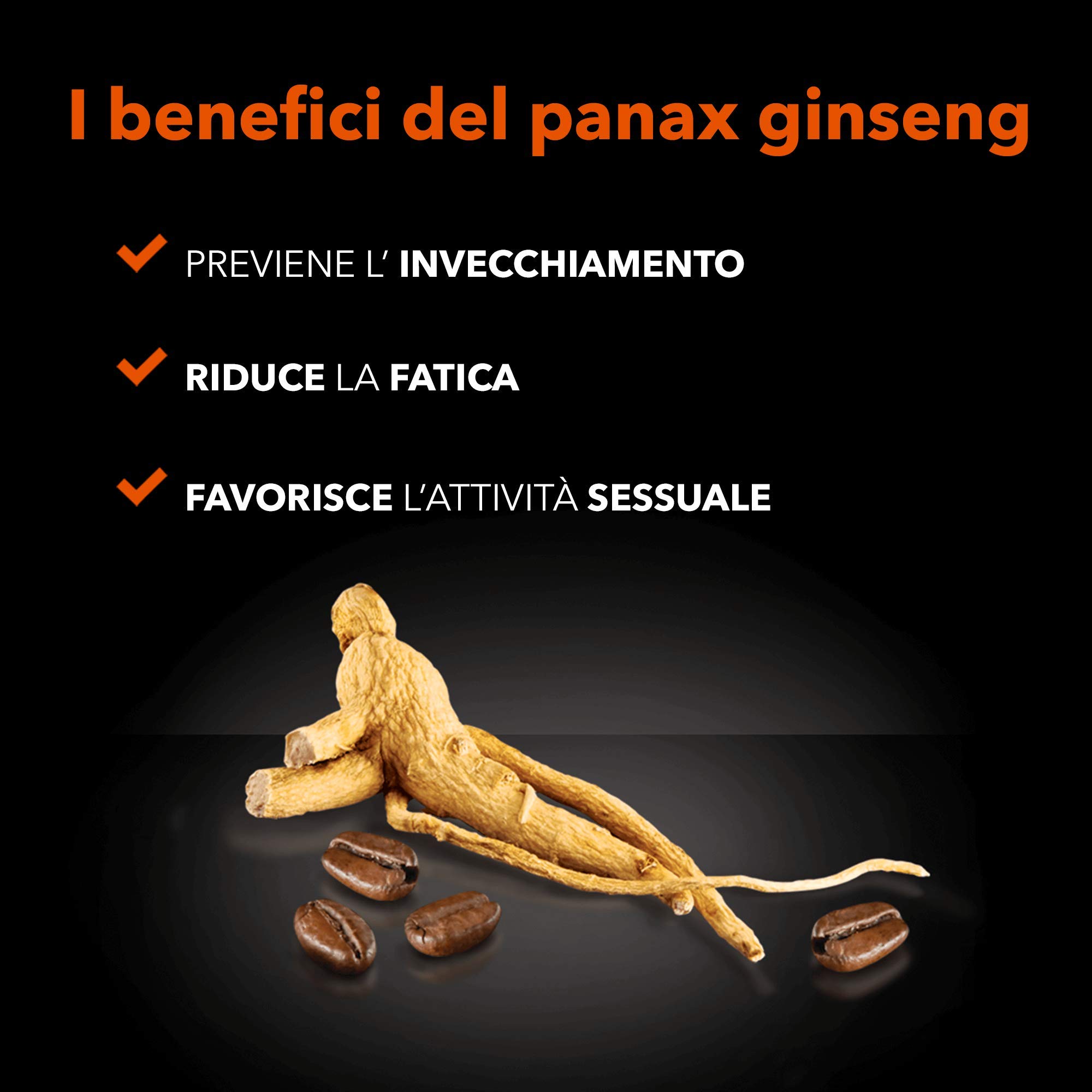 King Cup - 5 Confezioni da 10 Bustine Solubili di Ginseng Deca da Zuccherare, 50 Stick da 6 Gr di Ginseng Decaffeinato da Aggiungere a 60 Ml di Acqua Calda, Senza Glutine e Senza Lattosio