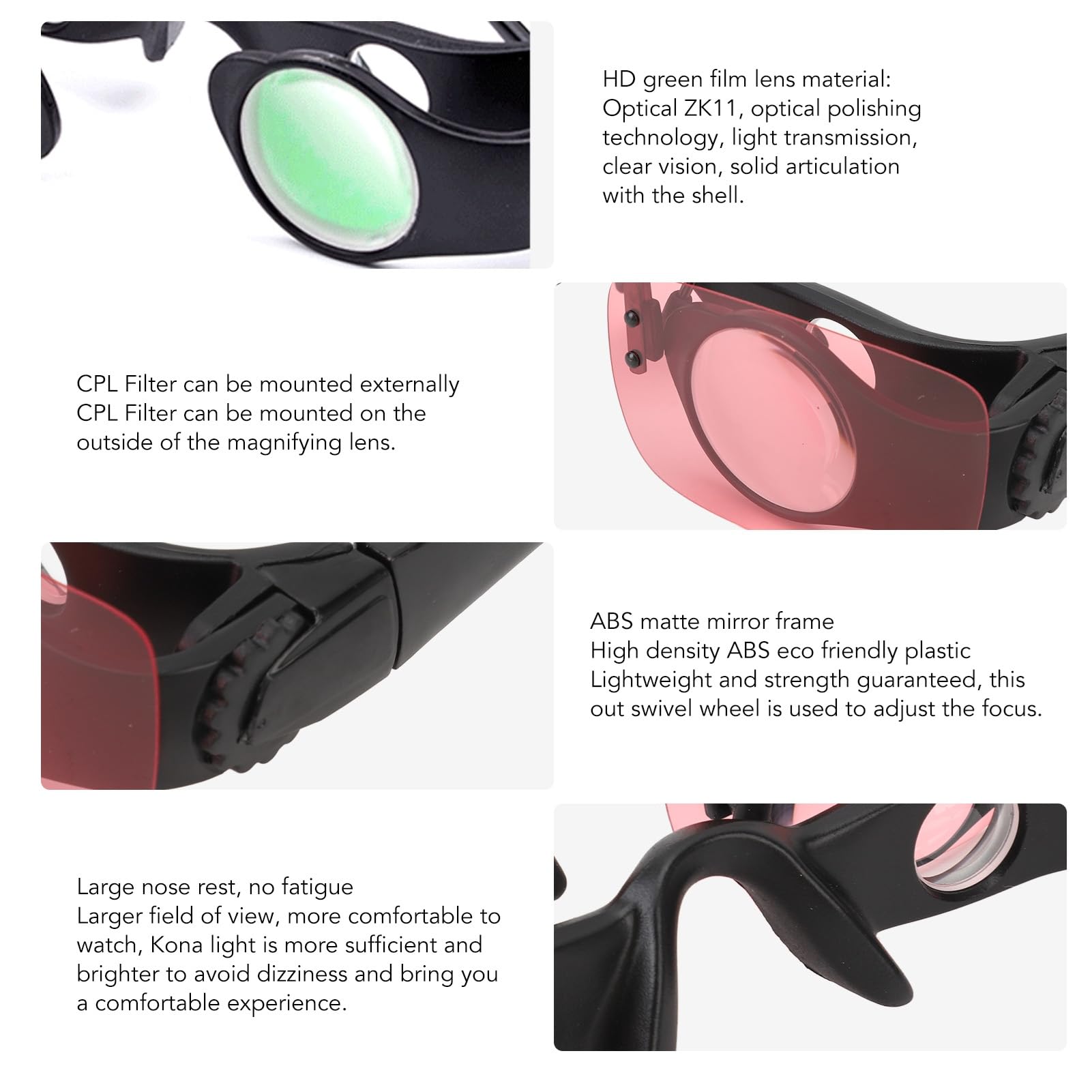 Yosoo Health Gear Okulary Lornetki, 8-krotny Zoom Bez Użycia Rąk