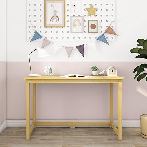 Miniatura 3 de Max & Lily Escritorio de madera maciza, 47 pulgadas, natural Natural,Azul,Arcilla,Gris,Blanco,Espresso,https://www.amazon.com/dp/undefined