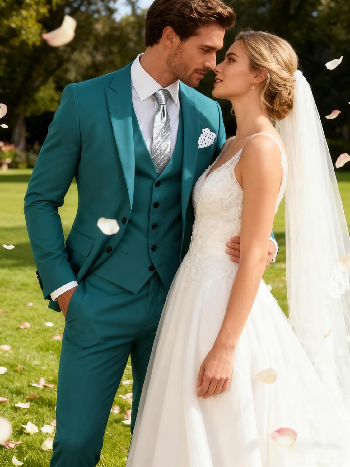 3 Piece Suit Men Slim Fit Suits for Men Wedding Groom Formal Business Suit Two Button Dinner Prom Tuxedo - Image 5