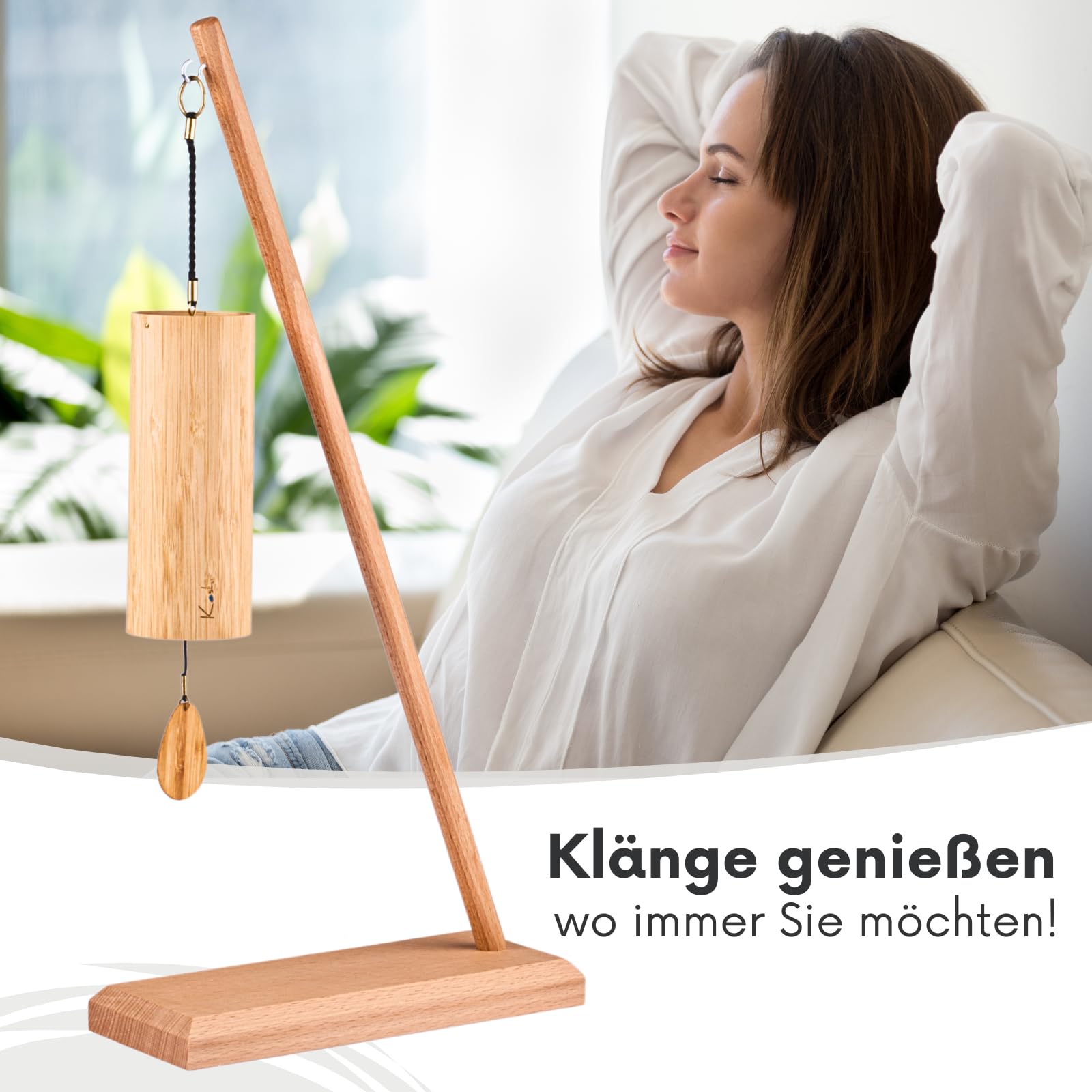 Koshi Klangspiel Ignis - Feuer mit Ständer Pisa - Klangspielständer Für Klangtherapie Yoga Und Entspannung