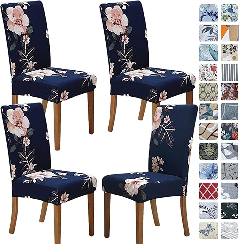 Miniatura 70 de SPRINGRICO Fundas para sillas de comedor, paquete de 6, fundas elásticas para sillas de comedor, de elastano, lavables, fundas para sillas Parsons