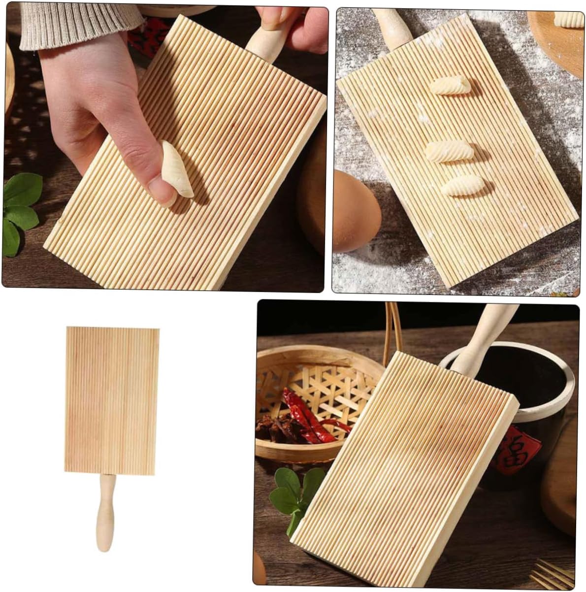 Wood Pasta Board with Ergonomic Handle for Home Pasta Making image 5