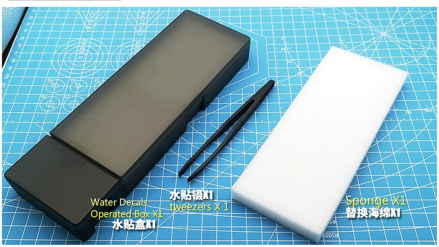 Water Decals Sticker Operated Box with Decal Tweezers Model Craft Airplane Hobby Tools