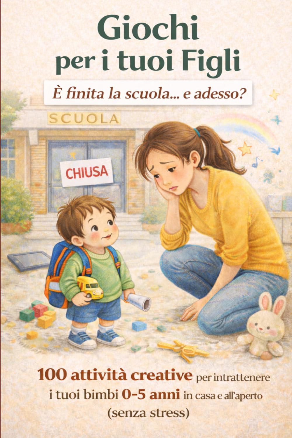 Giochi per i tuoi figli: E' Finita La Scuola E Adesso ? 100 Attività Creative Per Intrattenere I Tuoi Bimbi ( 0-5 ) Anni In Casa e All'aperto Senza Stress