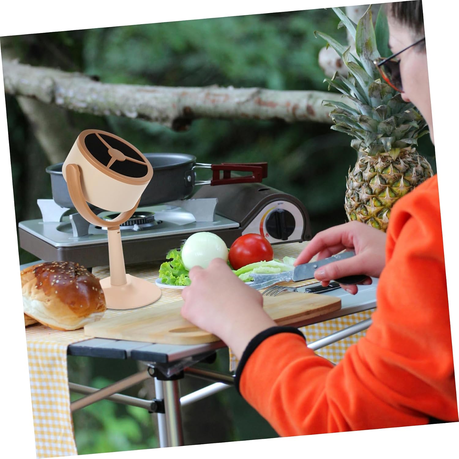 balacoo 1set Usb Mini Desktop Cooker Hood Portable Extractor for Hot Pot Bbq Compact Kitchen Range Hood for Efficient Removal Quiet for Spaces