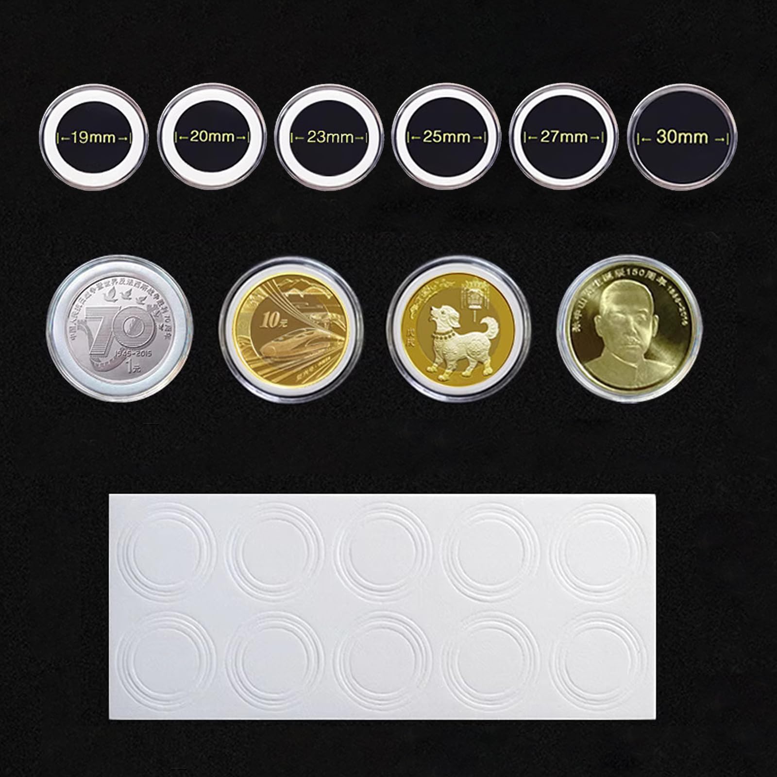 Uncle Paul – 20 Capsules Pour Pièces 46 Mm – 6 Anneaux EVA – Boîtier ABS Transparent