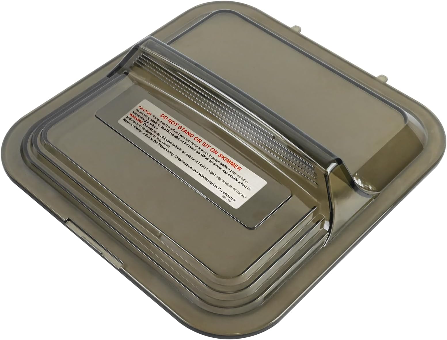 XJJ 1107-1356 Skimmer Lid Clear Tinted Black, Fit for 2094 & 2095 Doughboy Deluxe Skimmers, Replaces Skim-line Vacuum Skim Filter lid 1121-1349 11211349