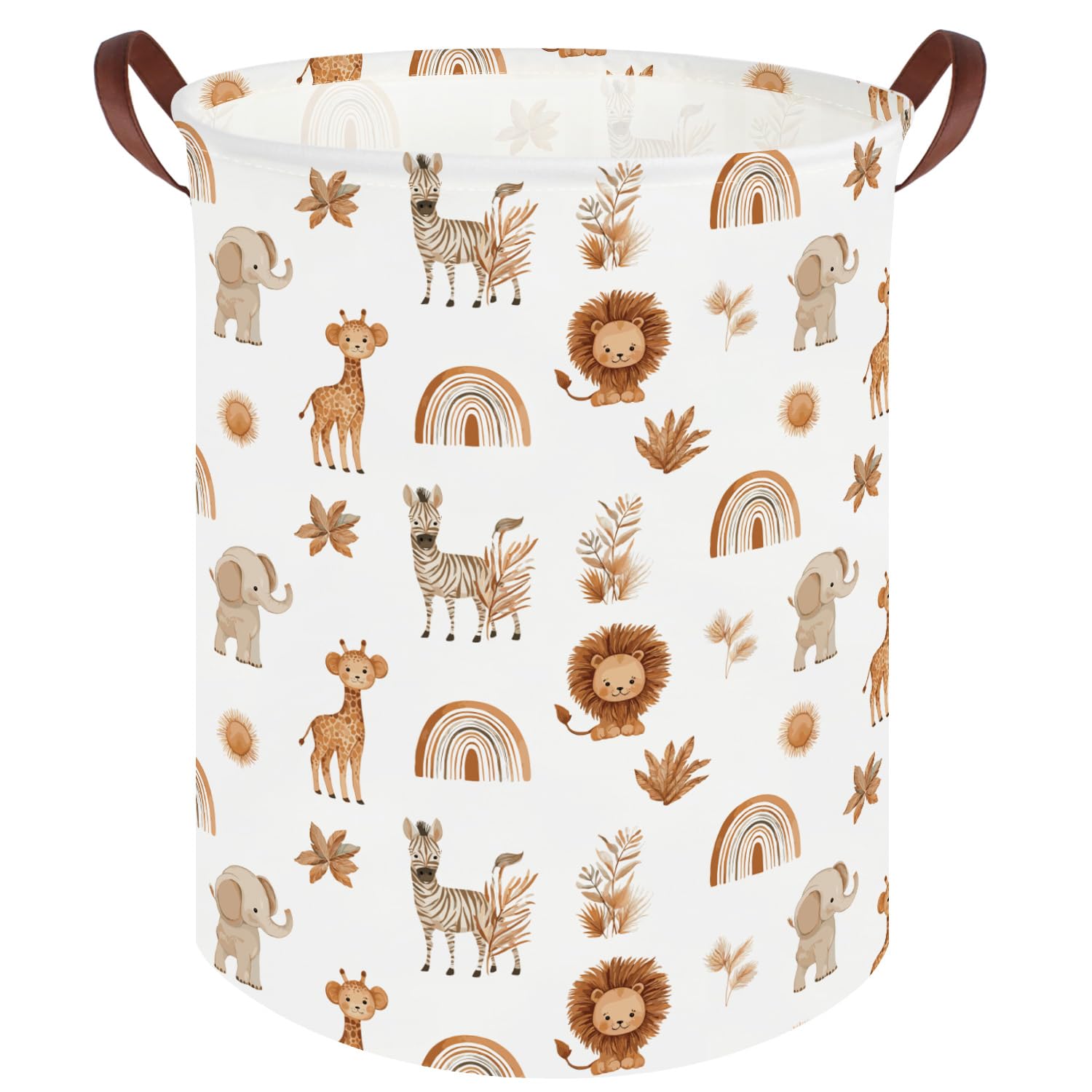 Boho animals Laundry Basket,Waterproof folding basket with handle,Clothes Organizer Baskets(Boho animals)