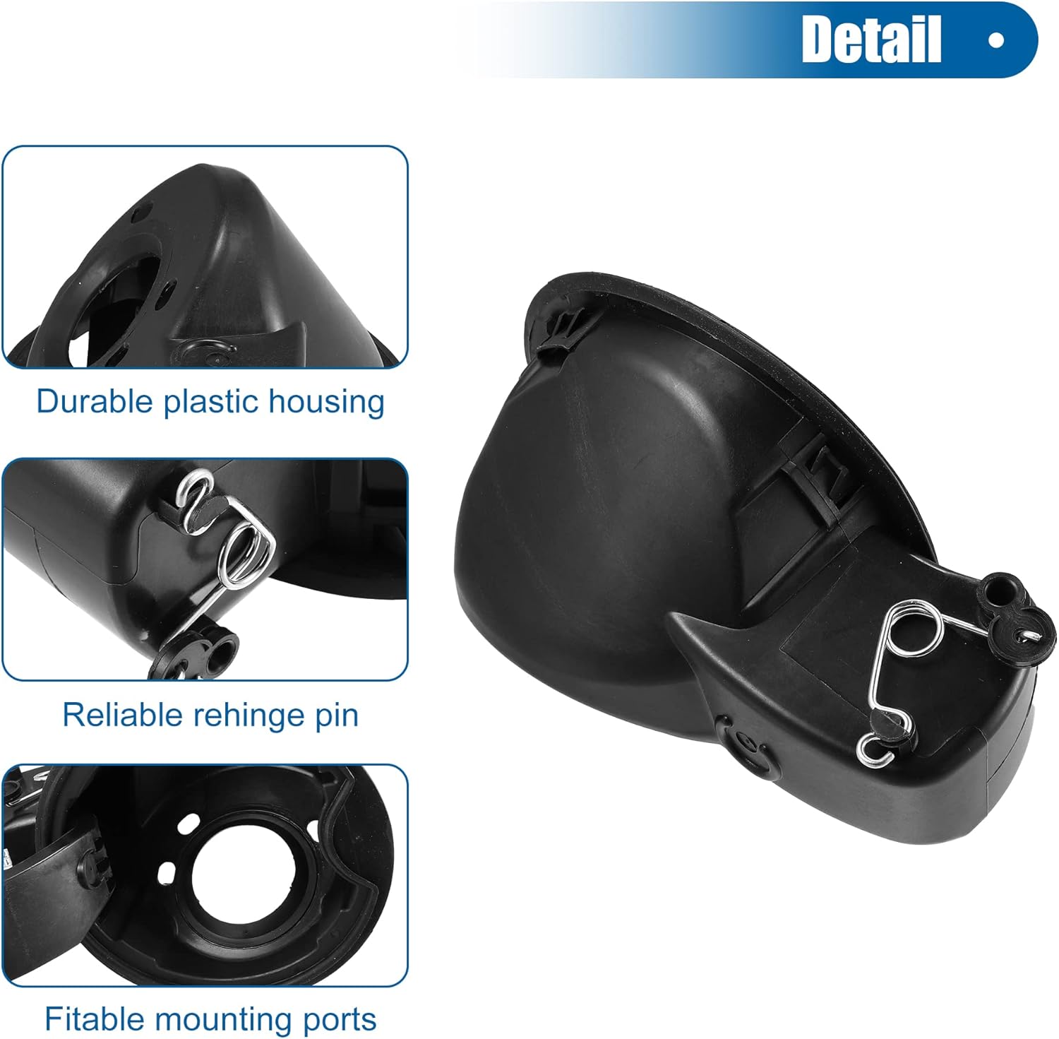 X AUTOHAUX Fuel Filler Gas Cap Door Lid Housing Hinge Pocket Replaces 9L3Z-9927936-B 9L3Z9927936B for Ford F150 2009-2014 for Lincoln Mark LT 2010-2014