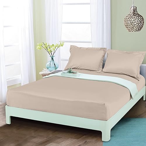 Mocassi - Sábana bajera ajustable de tamaño individual, fresca, profunda caída lateral de hasta 16 pulgadas, 1800 hilos, suave, resiste arrugas, una