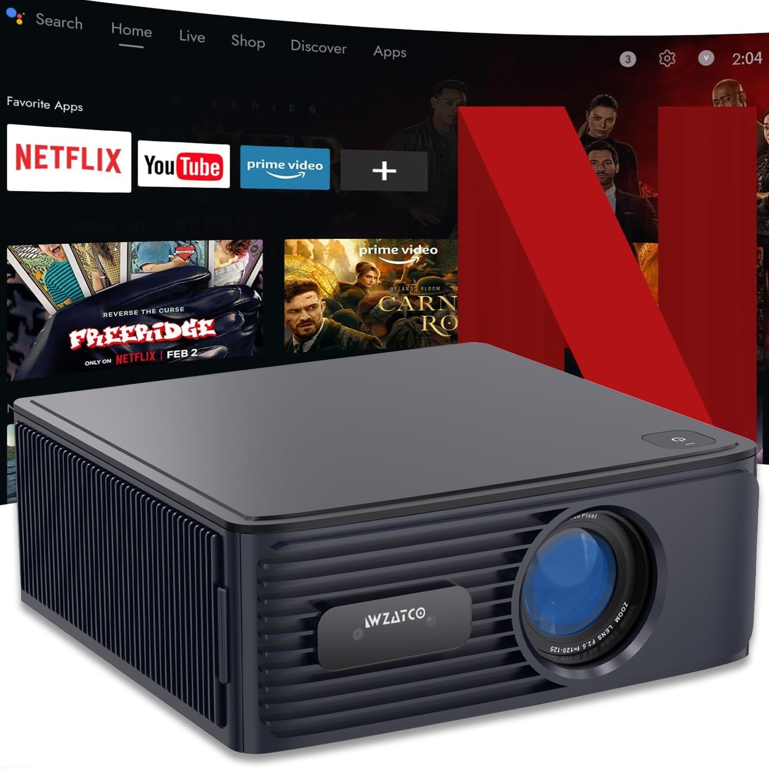 WZATCO Alpha X (Upgraded), Native 1080P Fully Automatic 4K HDR Projector for Home, 15000 Lumens (Intelligent OA + Screen Fit), ARC, BT 5.1, WiFi 6, 2GB 32GB (B0CRS44RDW) Amazon Price History, Amazon Price Tracker