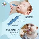 NVS KIDS Baby Grooming Kit, 7-in-1 Set with Nail Clipper, Scissors, Pacifier, Ear Pick, Finger Brush, Nail Filer, Tweezer (Blue) gallery image