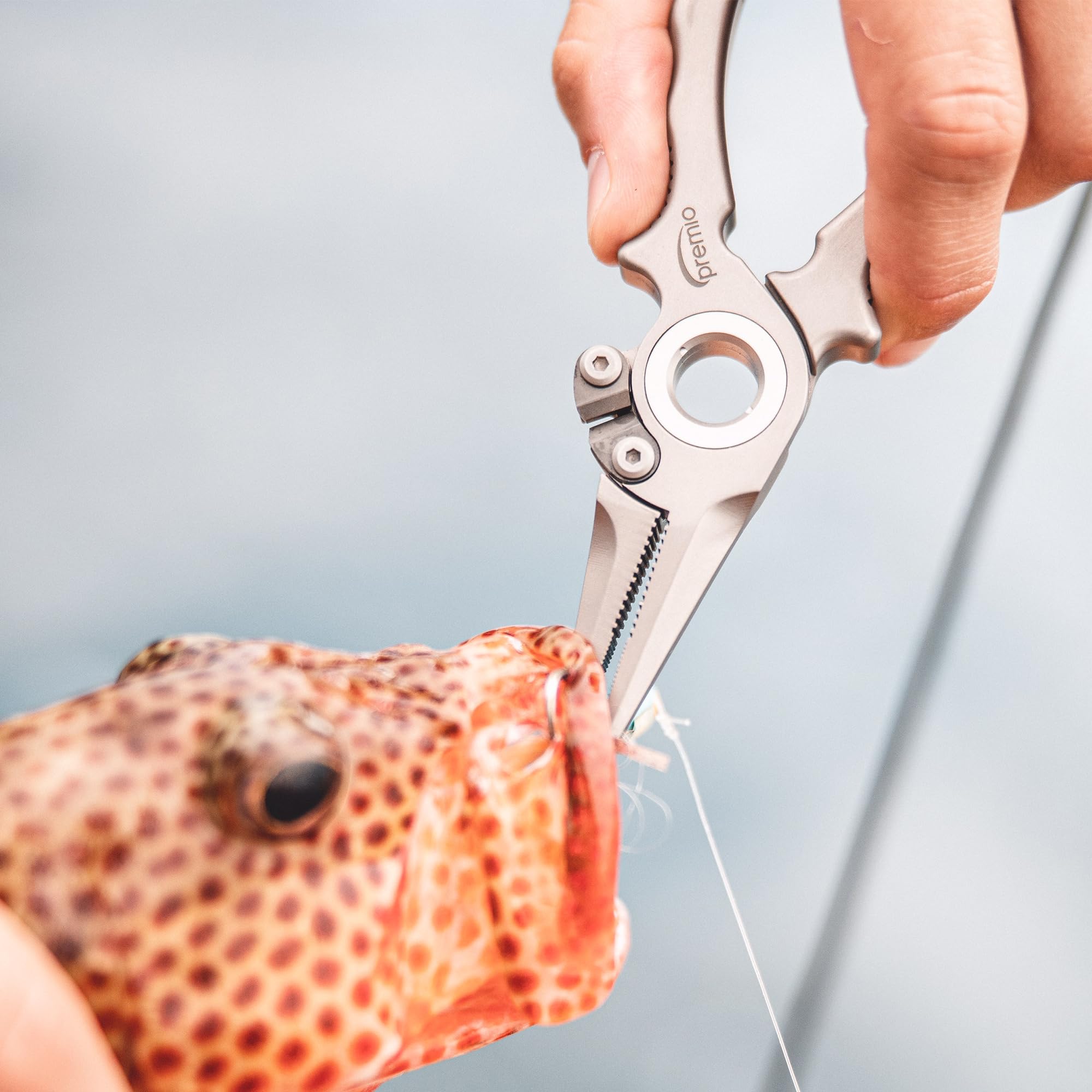 Danco Pro Series 6.5" Fishing Pliers - Titanium Jaw & Cutters, Saltwater Resistant With Leather Sheath