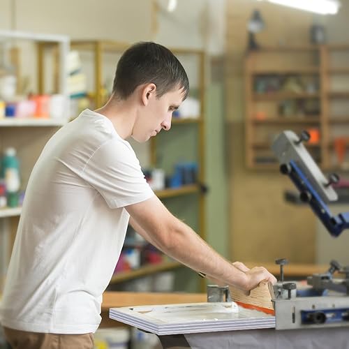 Miniatura 2 de Caydo Kit de serigrafía de 24 piezas, incluye 3 tamaños de marco de impresión de pantalla de seda de aluminio, 5 piezas de película de transparencia