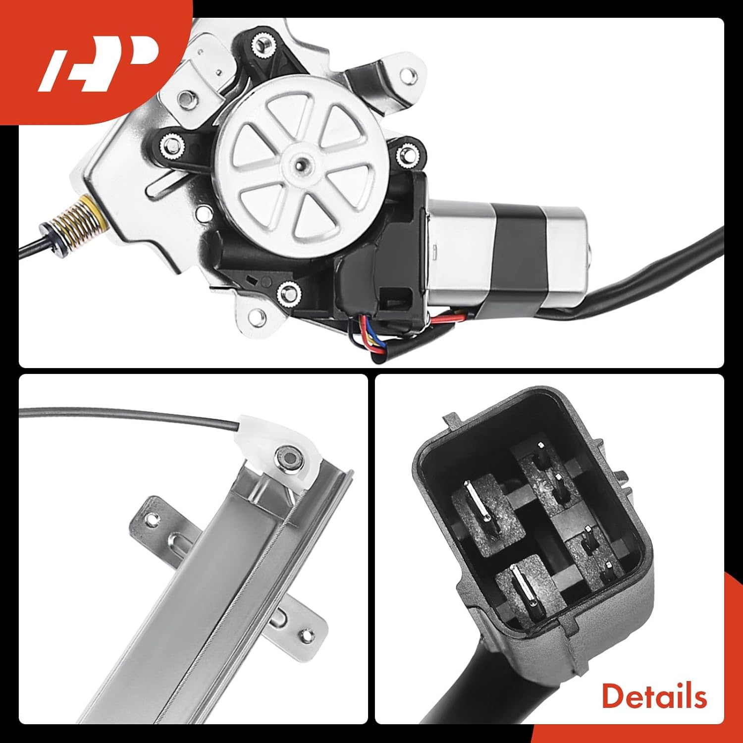 A-Premium Front Left Driver Side Power Electric Window Regulator with 6-Pin Motor Compatible with Acura TL 2004-2008, Replace# 72250SEP305