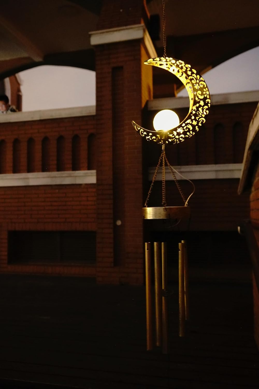 Sun Wind Chimes, Metal Wind Chimes, Waterproof Anti-Corrosion, Solar Wind Chime, Wind Chime for Outside/Window/Door/Garden/Outdoors, Gifts for Girl/mom/Friend. (Moon) - Image 4