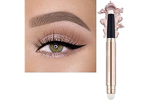 Light Gold Eyeshadow Stick Makeup, Waterproof Hypoallergenic Long Lasting Crayon, Glitter Primer...