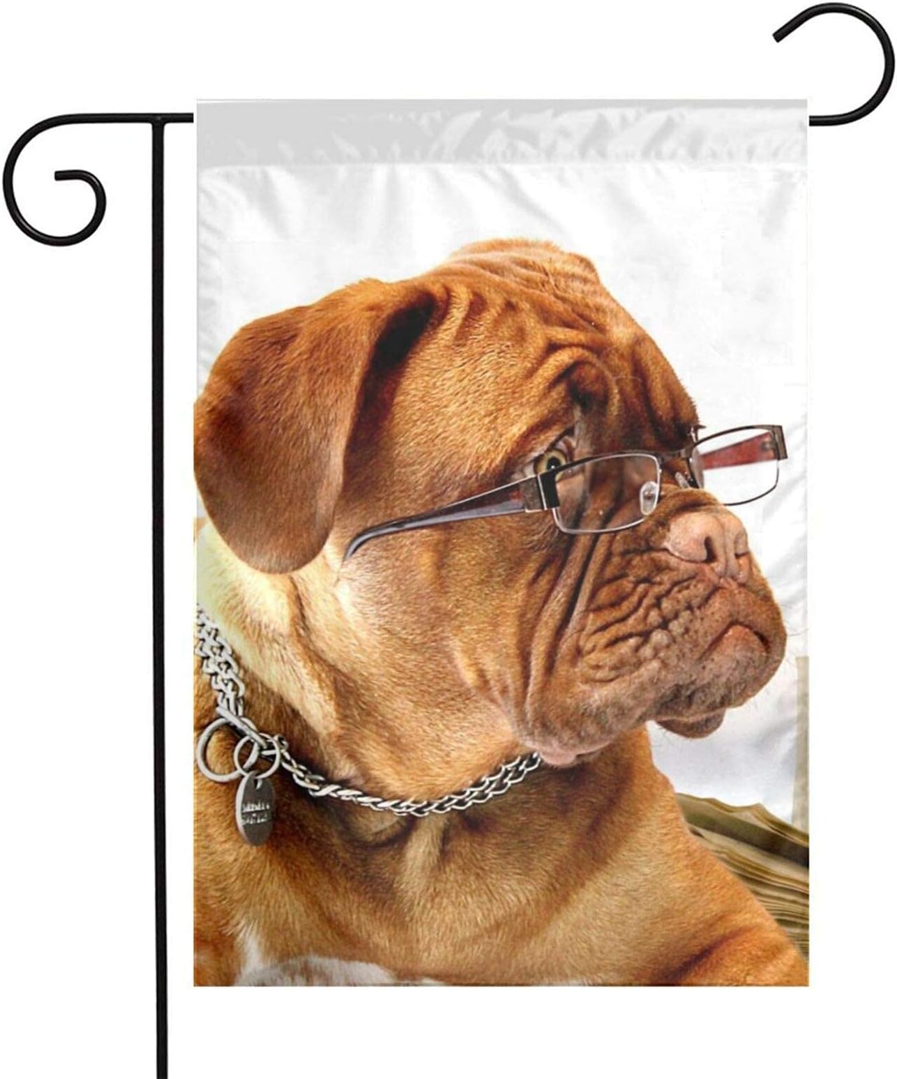 Garden Flag Nerd French Bulldog House Yard Outdoor Banner for Party and Garden Yard Decorations 30X45CM