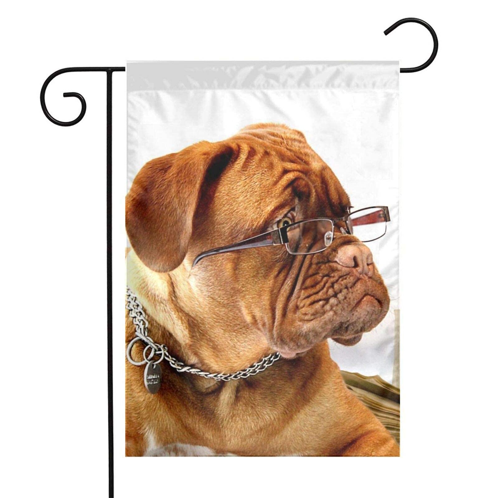 Garden Flag Nerd French Bulldog House Yard Outdoor Banner for Party and Garden Yard Decorations 30X45CM