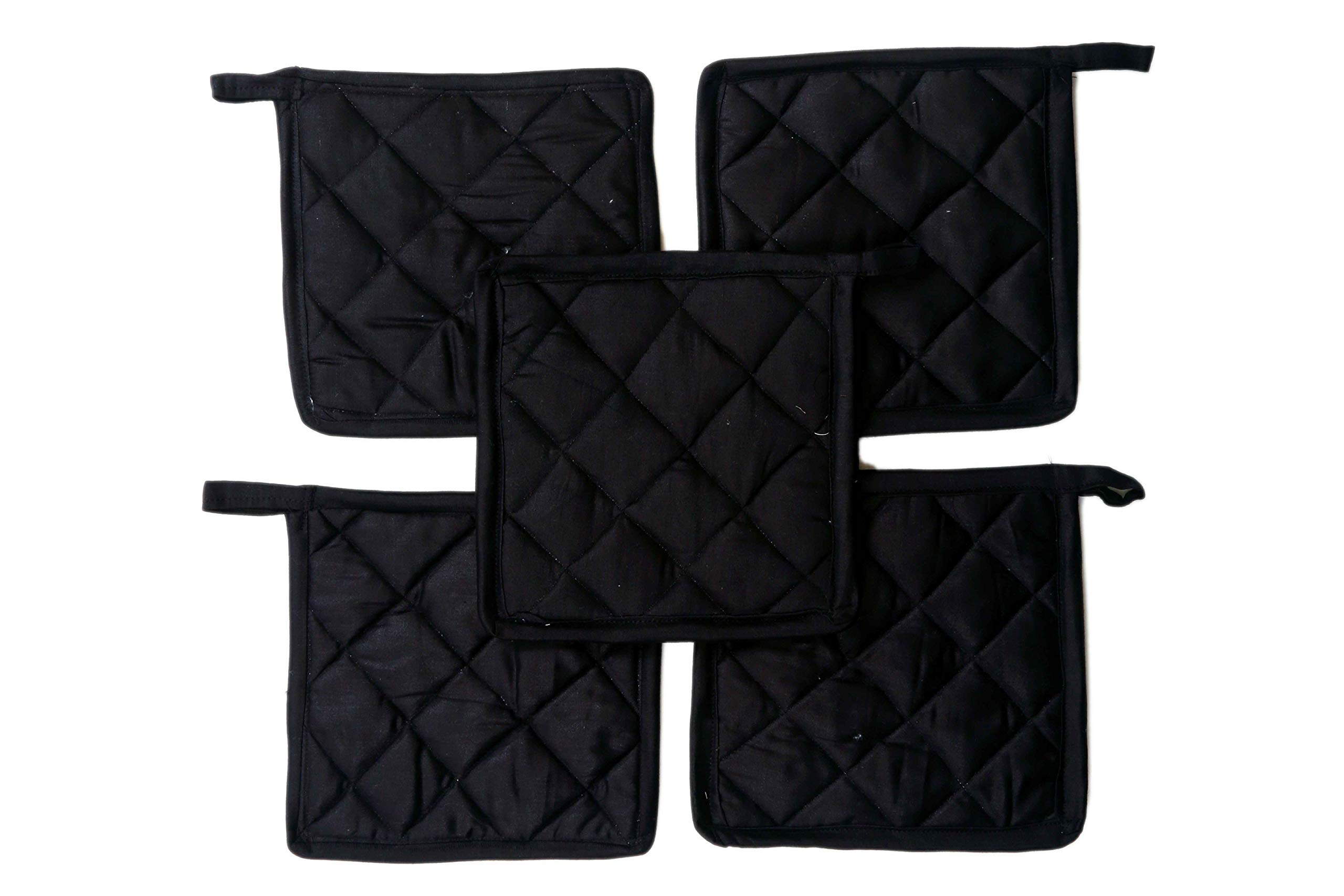 Set di 20 presine per cucina, 22,9 x 22,9 cm, resistenti al calore, 100% cotone, colore blu navy