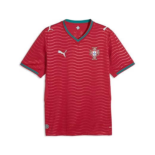 PUMA Camiseta masculina Portugal 2026 Home - Camiseta oficial licenciada pela Copa do Mundo de 2026
