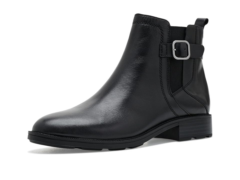 Clarks Adalynn West Women's Boots Black Leather: 5 B - Medium