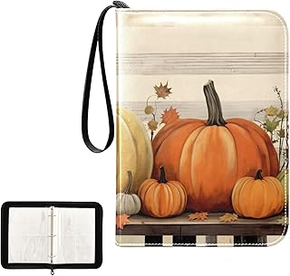 Pumpkim Fall Waterproof Trading Card Binder,400-Pocket Trading Album Display Holder,Display Case with Card Sleeves Set for Soccer Card,Gaming Cards,and Other TCG 2011659