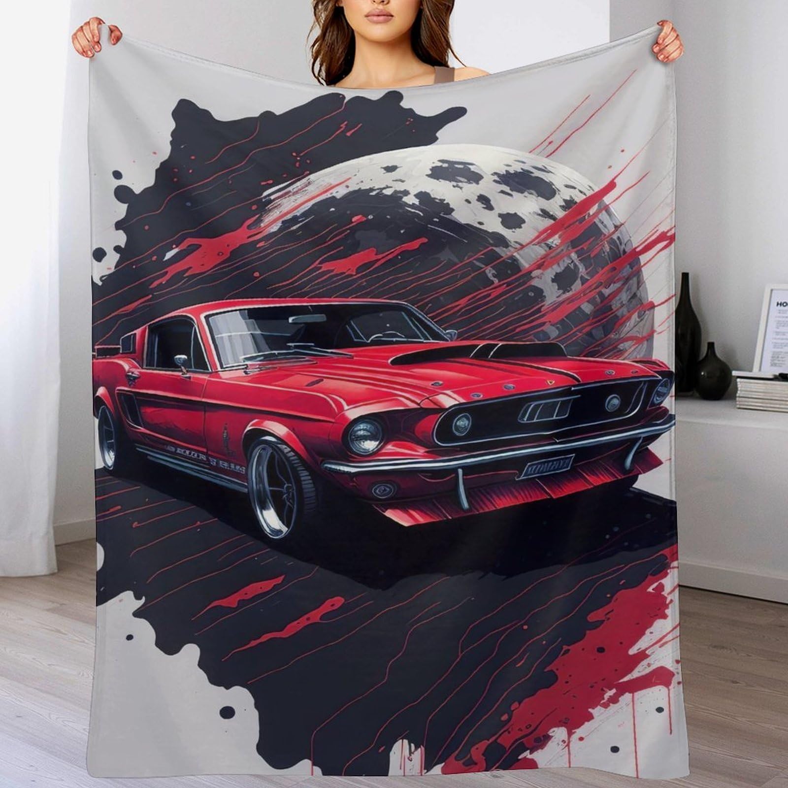 DCCCY Sports Car Blanket Soft Sofa Throw, Flannel Blankets for Settees/Chairs/Bed - Lightweight, Warm, Cozy And Durable 150×200cm