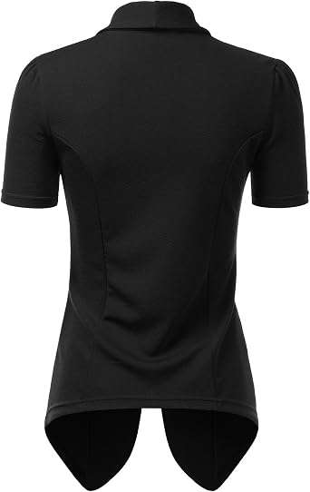 DOUBLJU Casual Draped Ruffles Blazer Short Sleeve Basic Open Front Cardigan Jacket for Womens with Plus Size Work Office Suit