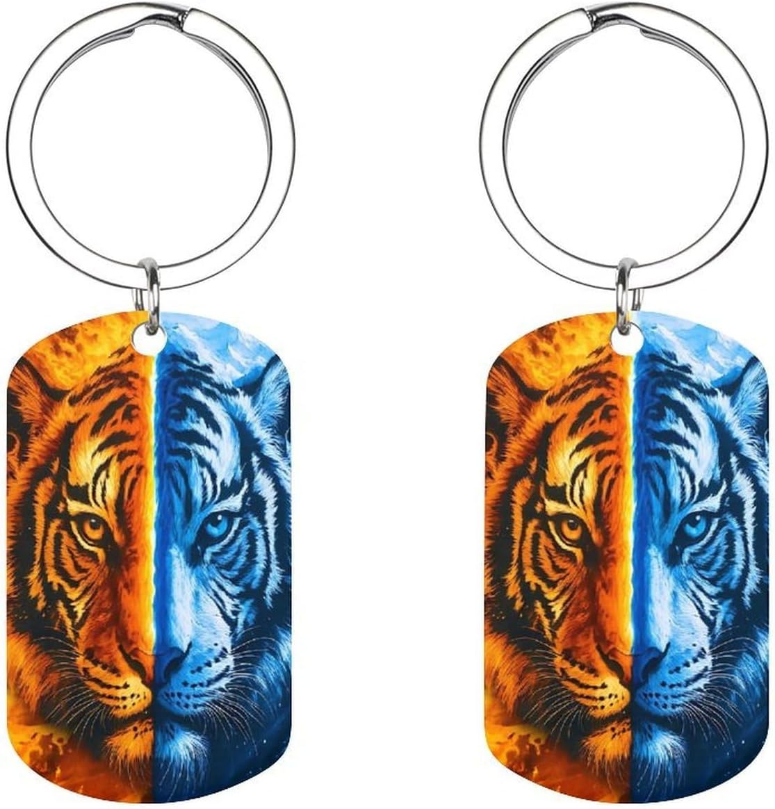 CASOWAT Keychain for Men Women Double Sided Funny Metal Keychains Suitable Fo Wallet Car Key Accessories Gifts
