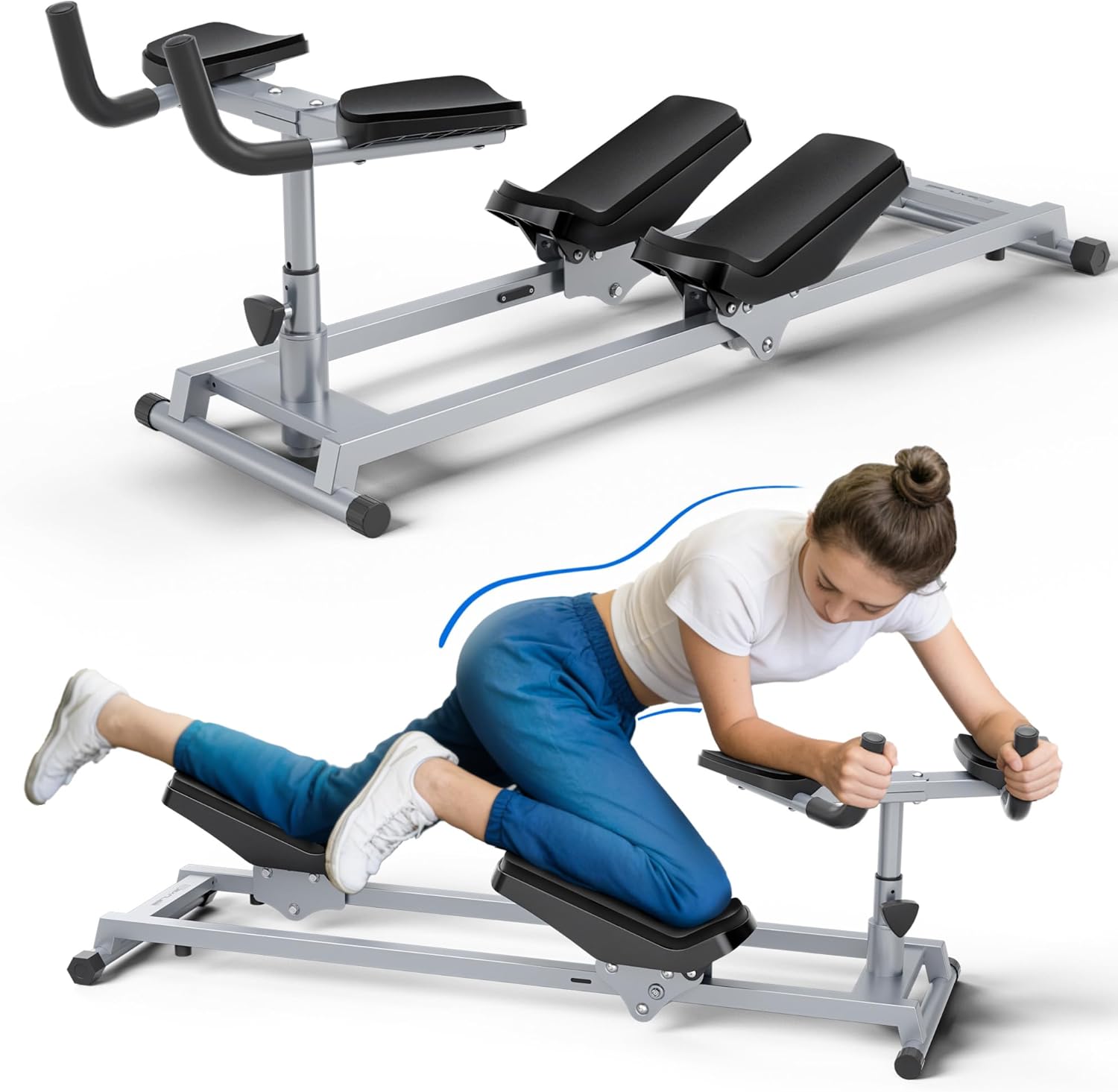 seanleecore Primal Crawl & Spine Twist and Stretch Trainer – Full Body Low-Impact Cardio Machine with Adjustable Hand Grips, Knee Support & Steel Frame | Home Gym Equipment