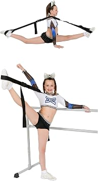 Si-Stretcher Stretching and Flexibility aid for Martial Artists, Dancers, Gymnasts, Cheerleaders, Physical Therapy, Yoga, Pilates & Athletes A Comfortable Stretching Band/Strap