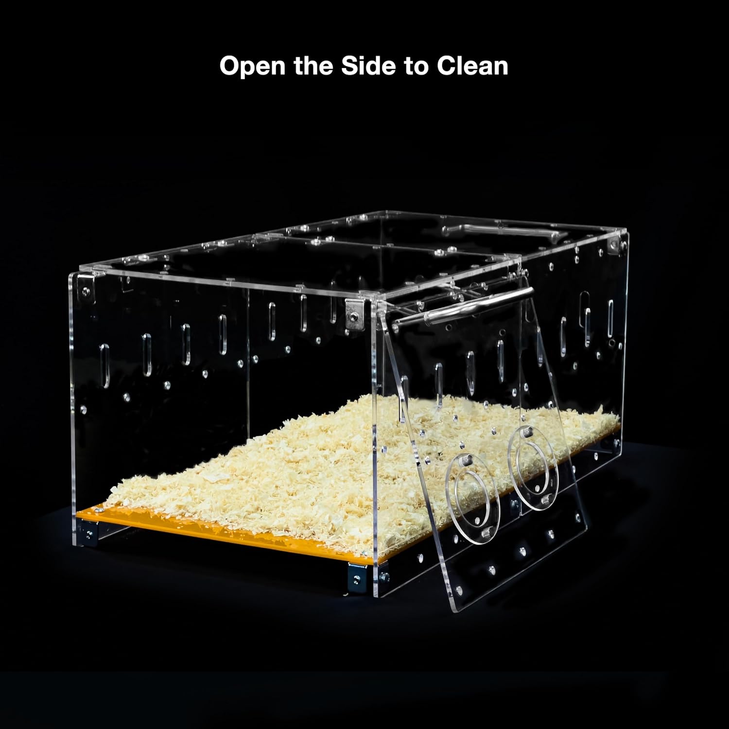 GuineaLoft™ Acrylic Cage (Model-P3B) - Small 2x1 ft Enclosed w/Lid & Bottom for Hamsters, Rats, Mice, Gerbils, Also Works for a Single Guinea Pig, or as a Transport Cage