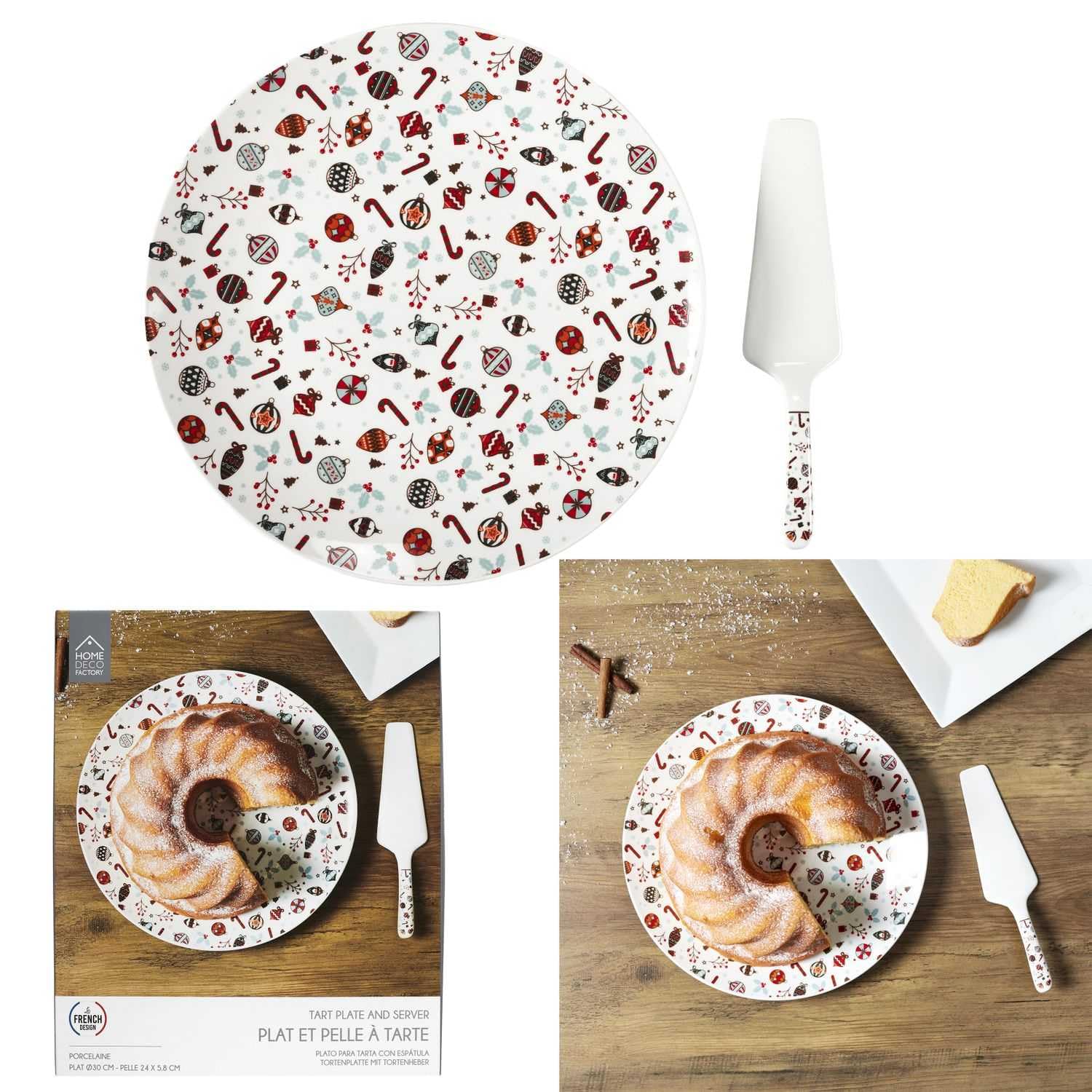 Plat à tarte en porcelaine 31cm - Bruno Evrard