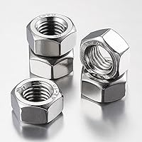 Vista 6 de Tuercas hexagonales de acero inoxidable 304 1/4-20 (50 piezas)