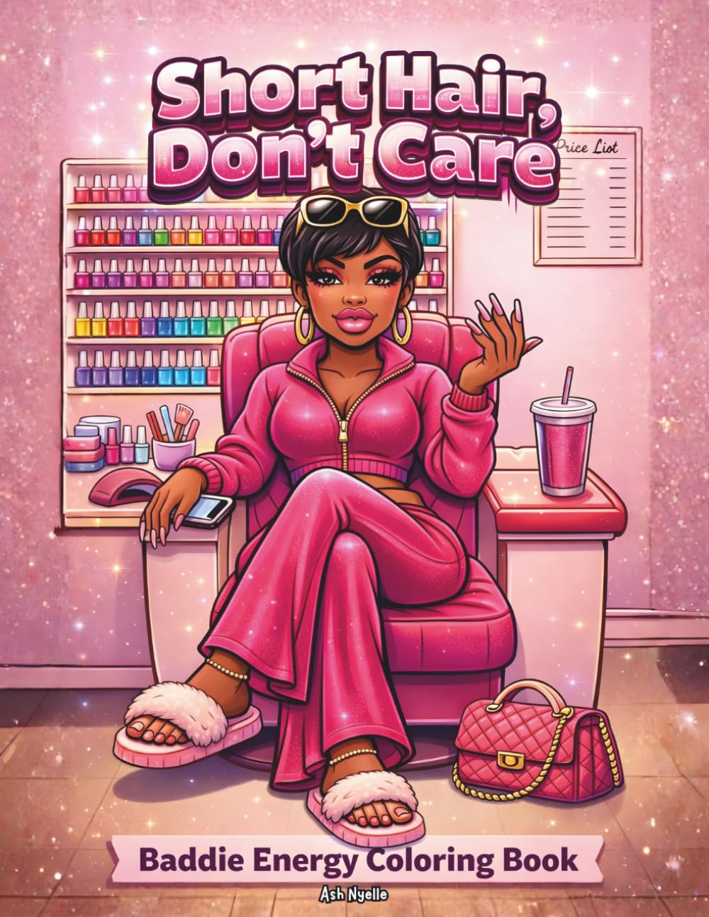 Short Hair, Don’t Care: Baddie Energy Coloring Book Featuring Confident Black Women with Short Hairstyles, Pixie Cuts, Fades & Stylish Urban Looks