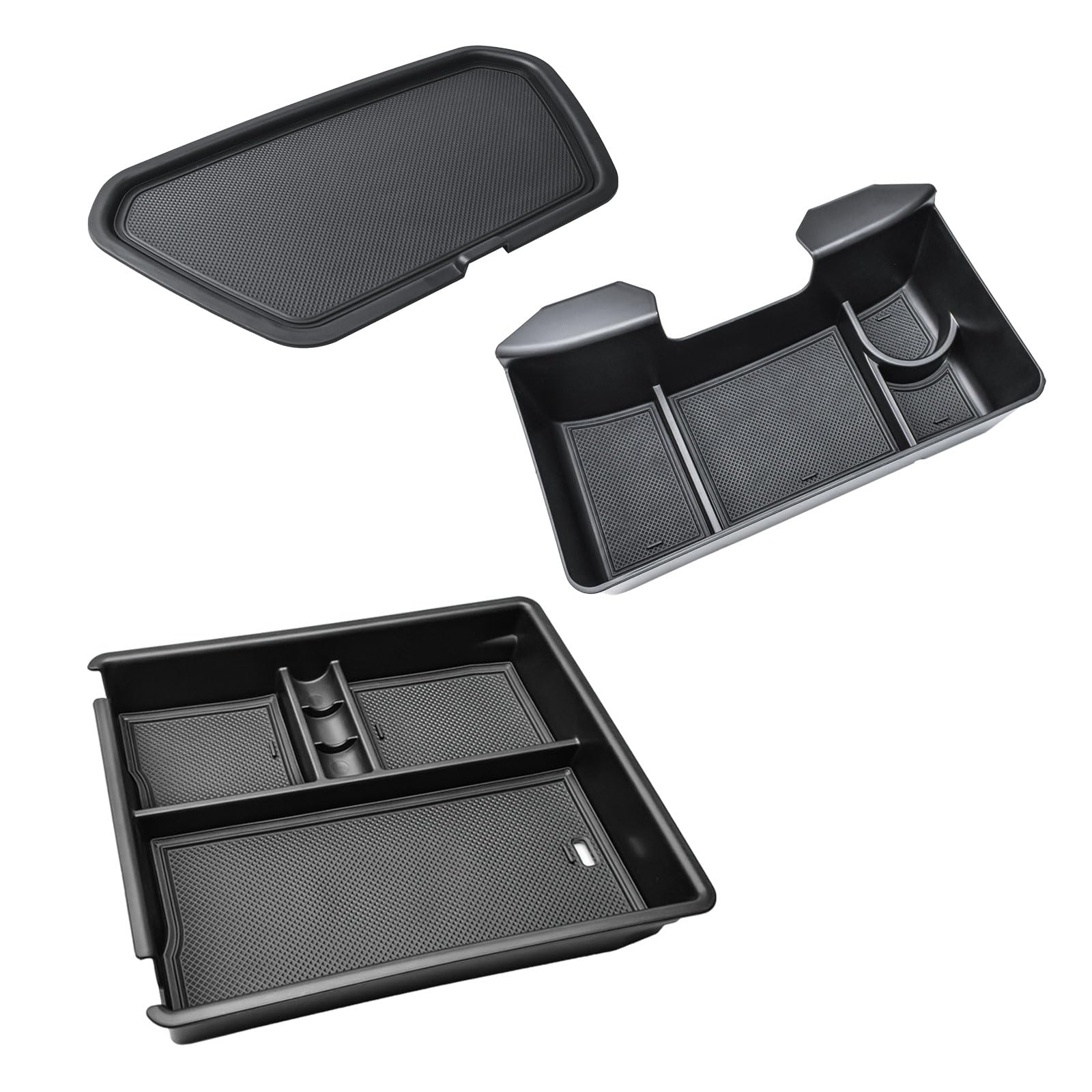 HGWEI Center Console Organizer Compatible with 2019-2026 Chevy Silverado/GMC Sierra 1500 & (2020-2026) 2500HD 3500HD Accessories Dash Storage Tray Front Hanging Box (Fit Split-Bench Folding Seat Only