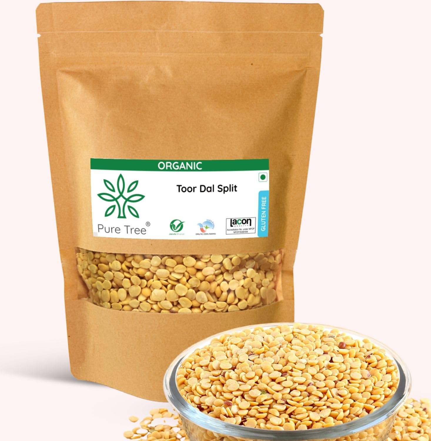 Pure Tree Certified Organic Toor Dal | 1900 g | Split Pigeon Peas | Arhar Dal | Tur Dal | Gluten-Free Thogari Bele, Thuvaram Paruppu, Tuvara Parippu, Kandipappu | Legumes (B09Y21YZCS) Amazon Price History, Amazon Price Tracker