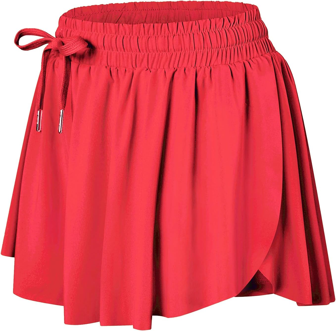 Flowy Shorts for Women Butterfly Shorts 2 in 1 Athletic Workout Gym Biker Running Shorts with Pockets