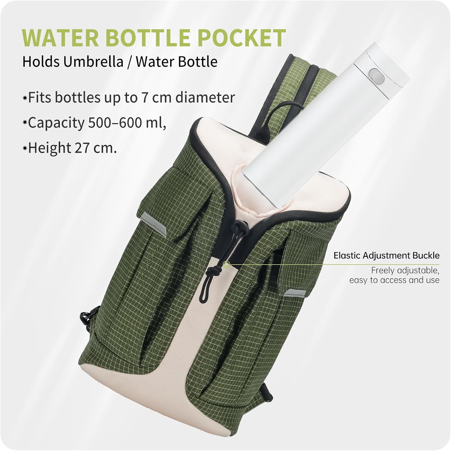 Crossbody Sling Bag for Men & Women,Convertible Sling Backpack Shoulder Chest Bag for Daypack Travel Hiking (Green) - Image 6