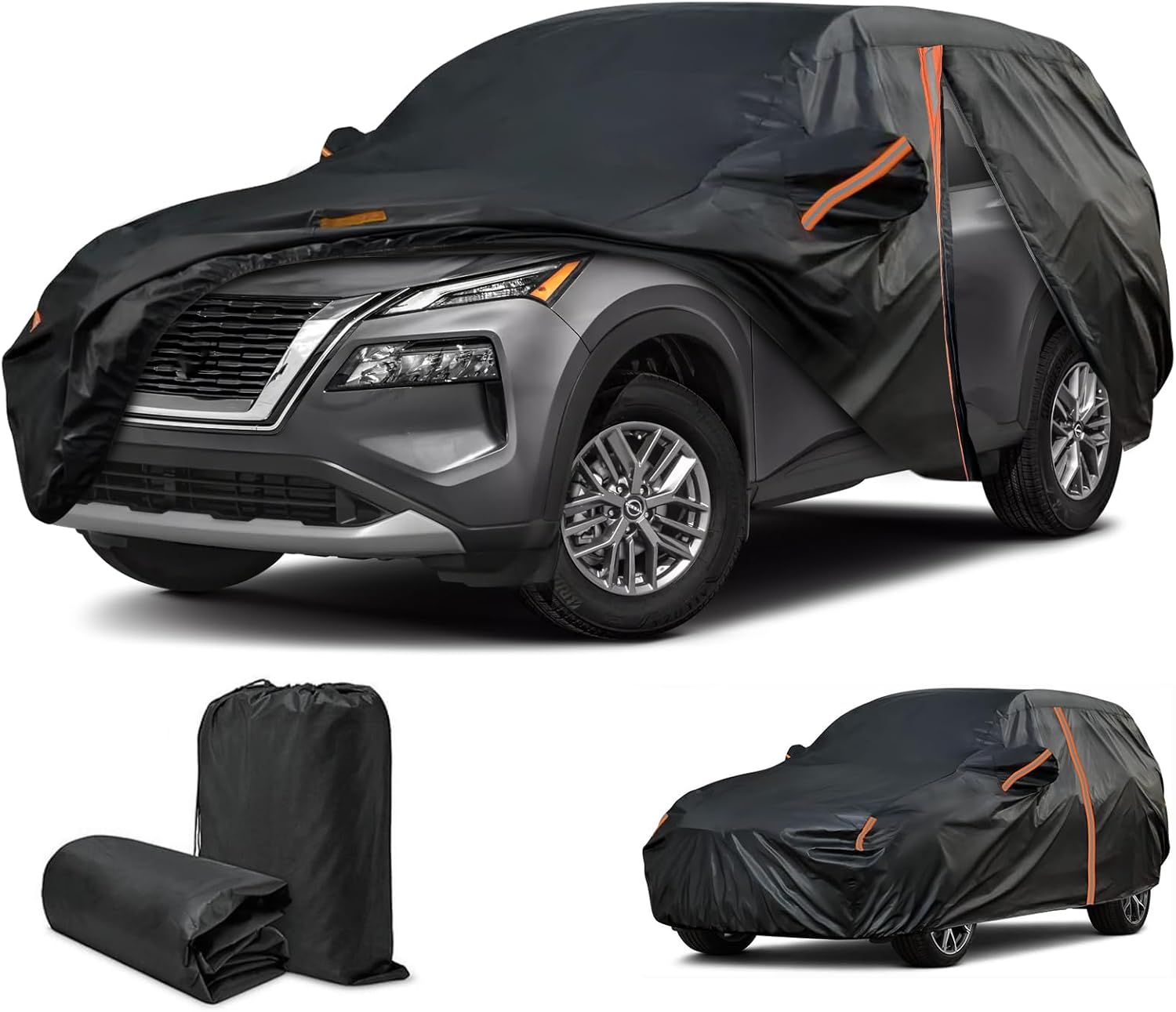 Cover for Nissan Rogue, Custom Fit Rogue Cover 2014-2025, Covers Waterproof Heavy Duty with Door Zipper/Reflective Strip, Full Exterior Covers, Car Cover SUV Sun UV Dust Hail Protection