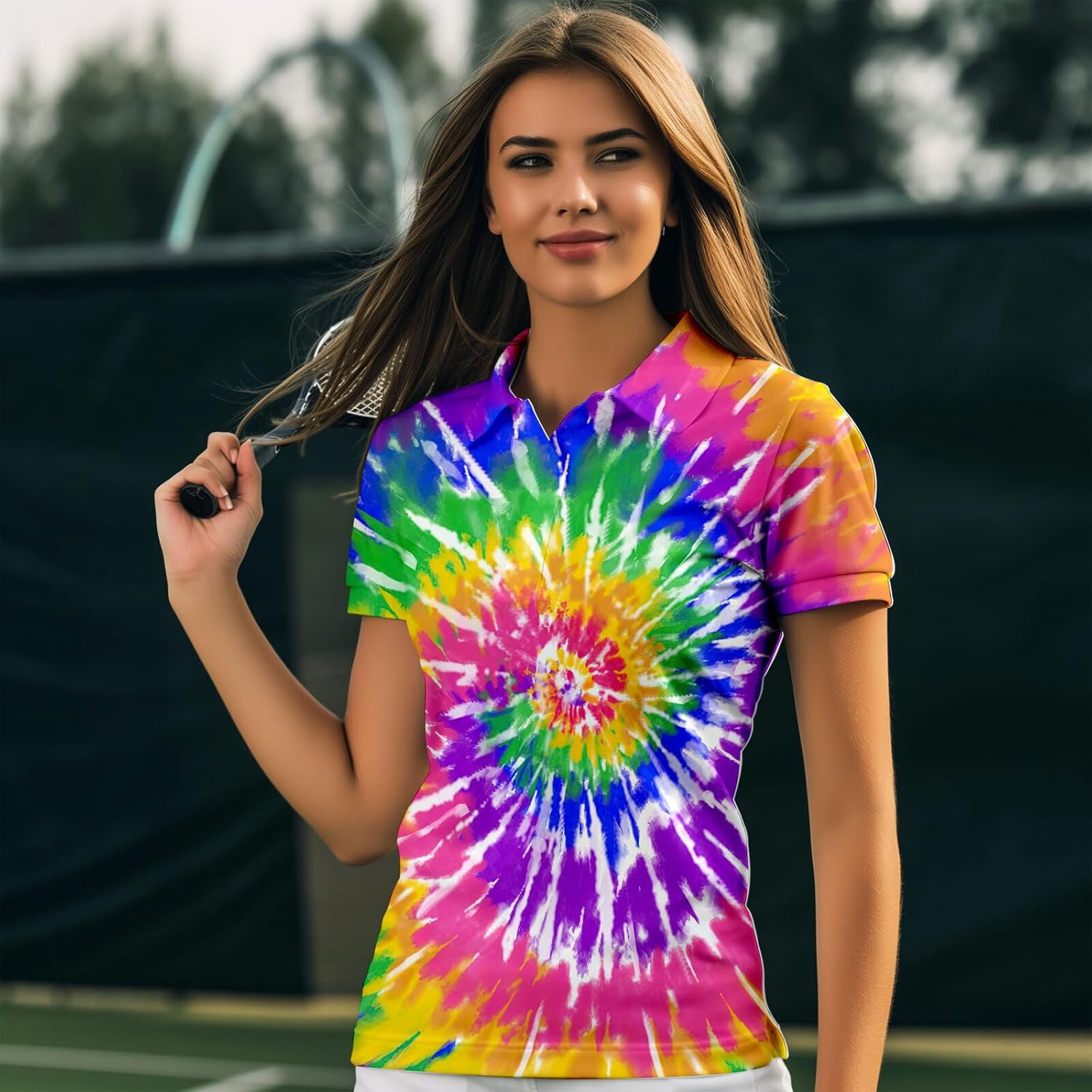80s 90s Funny Golf Shirts for Women Quick Dry Golf Outfits Athletic Golf Top Printed Golf Tennis Shirts
