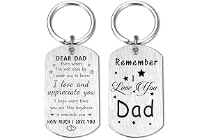 Personalized Dad Birthday Keychain