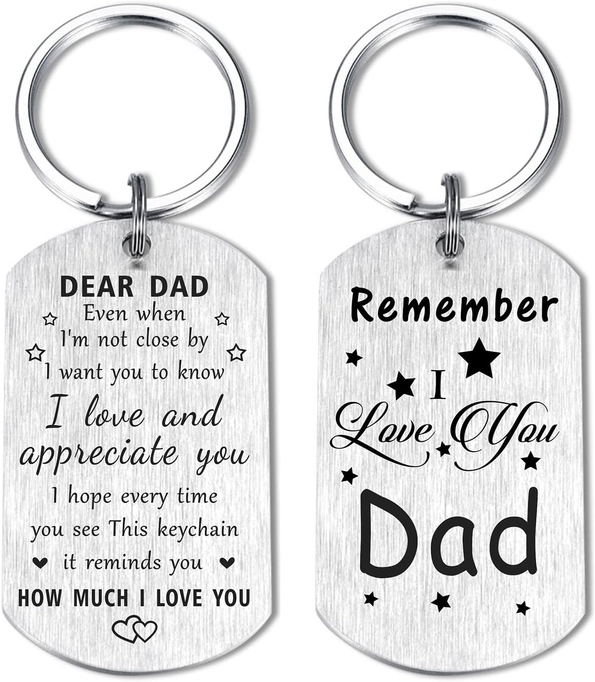 Resdink Dad Gifts from Daughter Son- Remember I Love You Dad Birthday Christmas Fathers Valentines Day Keychain