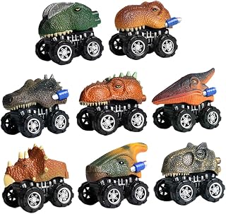 OATIPHO 8 Pcs Dinosaur Pull Back Car Toys for Kids Animal Toys Kids playset Car Toy Child Toy car Puzzle